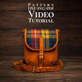 Leather Bag Pattern PDF, Crossbody Shoulder Bag Template, DIY Leather Bag Pattern
