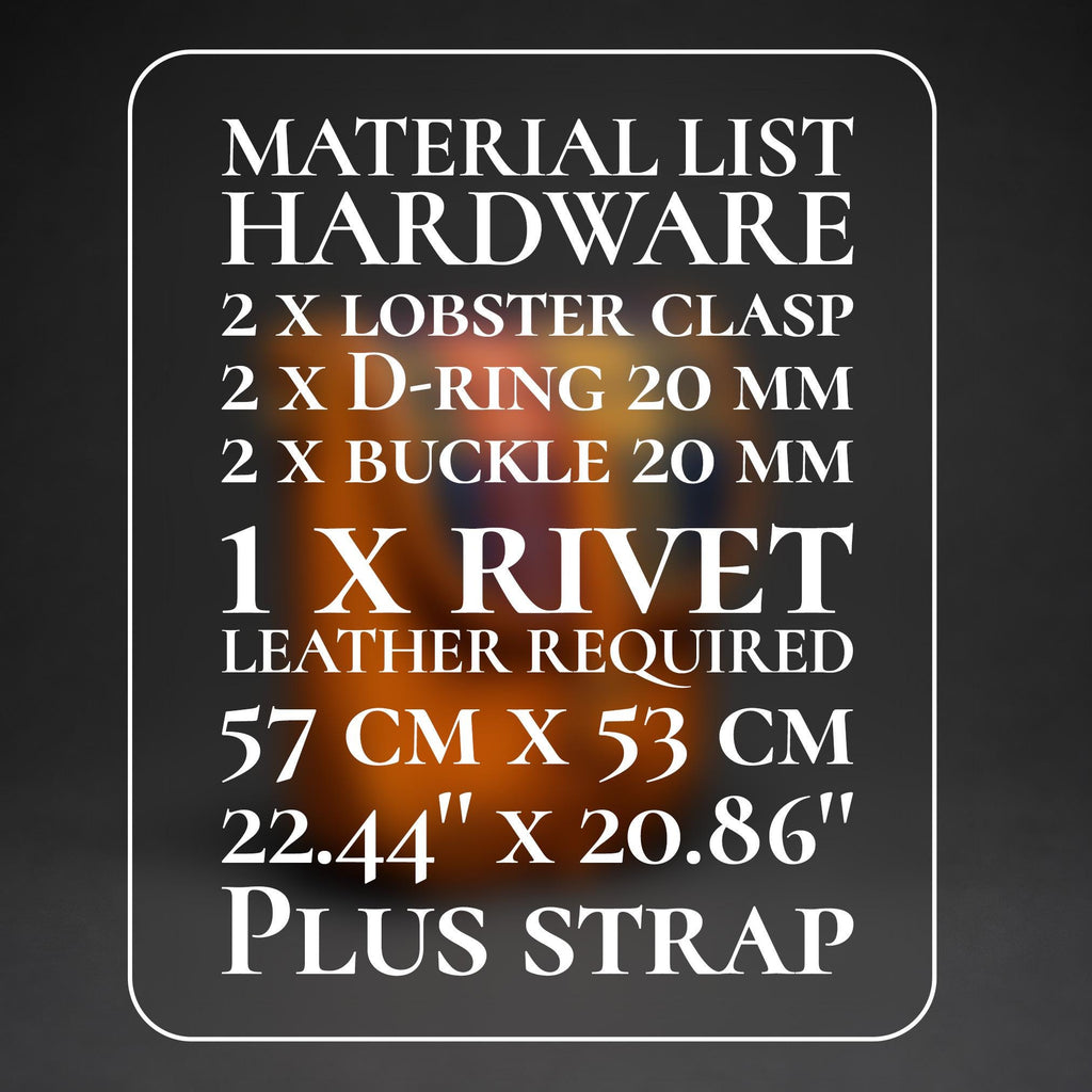 Leather Bag Pattern PDF, Crossbody Shoulder Bag Template, DIY Leather Bag Pattern