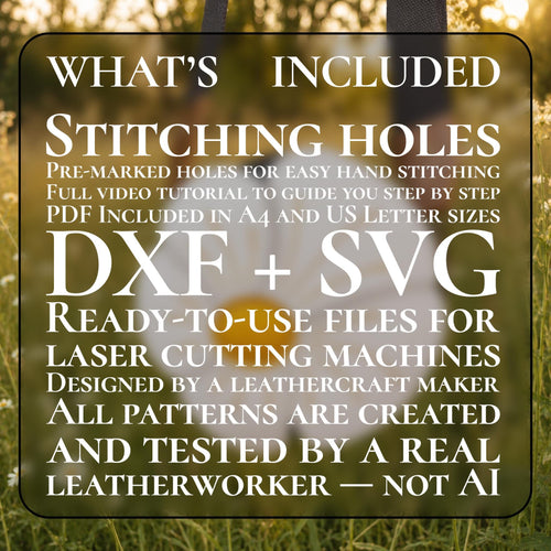 Crossbody Bag Pattern PDF, Leather Shoulder Bag Template DXF, SVG