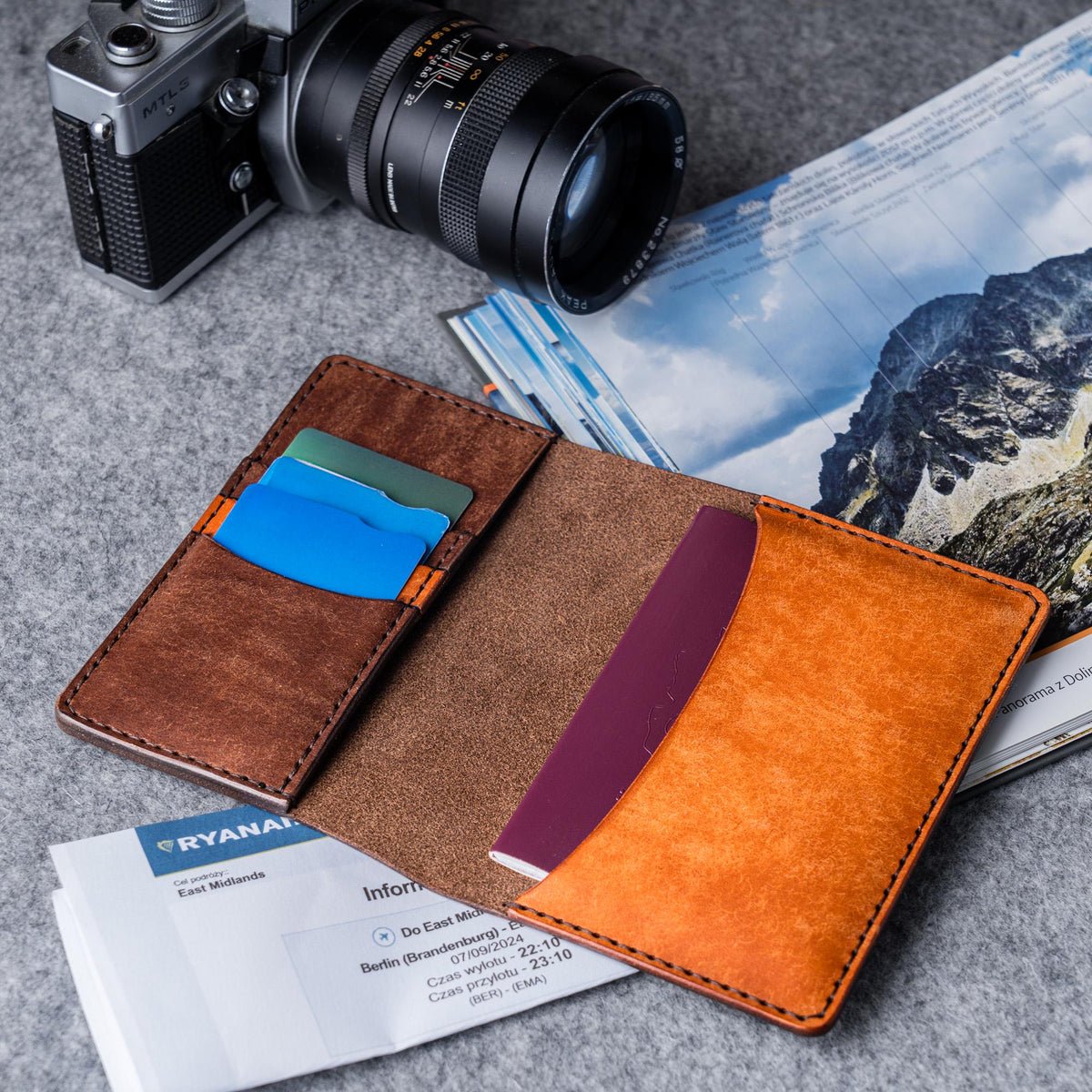 Passport Wallet Pattern PDF, Passport Holder Template, Travel Wallet SVG DXF