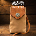 Phone Bag Pattern PDF, Crossbody Phone Pouch Template, SVG DXF