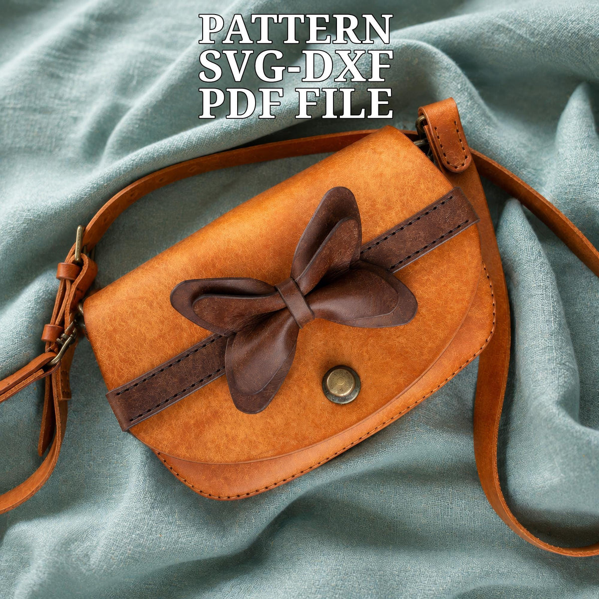 Leather Bag Pattern PDF, Crossbody Bag Template, SVG DXF