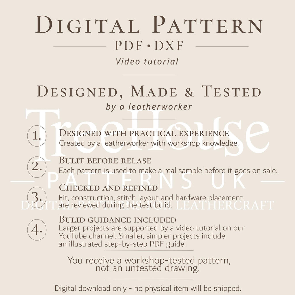 Leather Dart Case Pattern: Wallet Template (PDF, DXF)