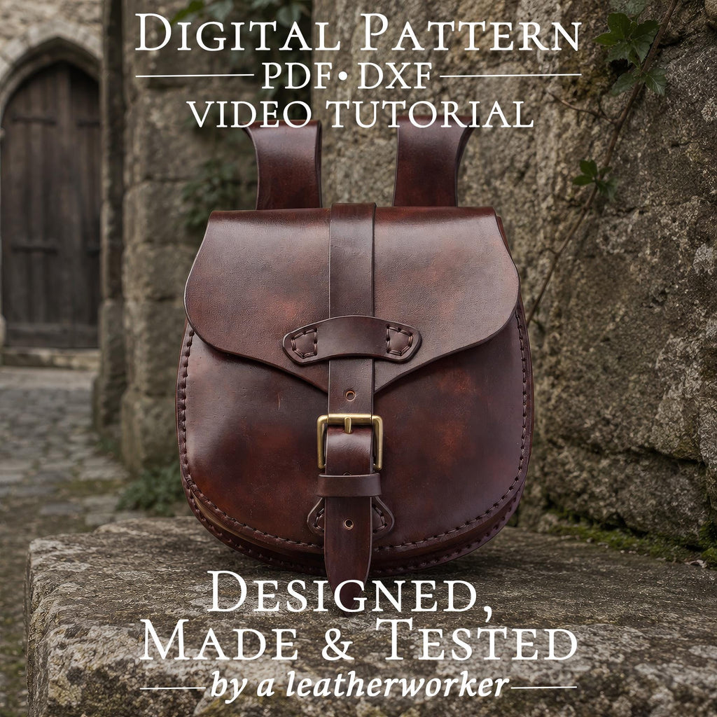 Medieval Leather Belt Bag Pattern: DIY Pouch (PDF Pattern)