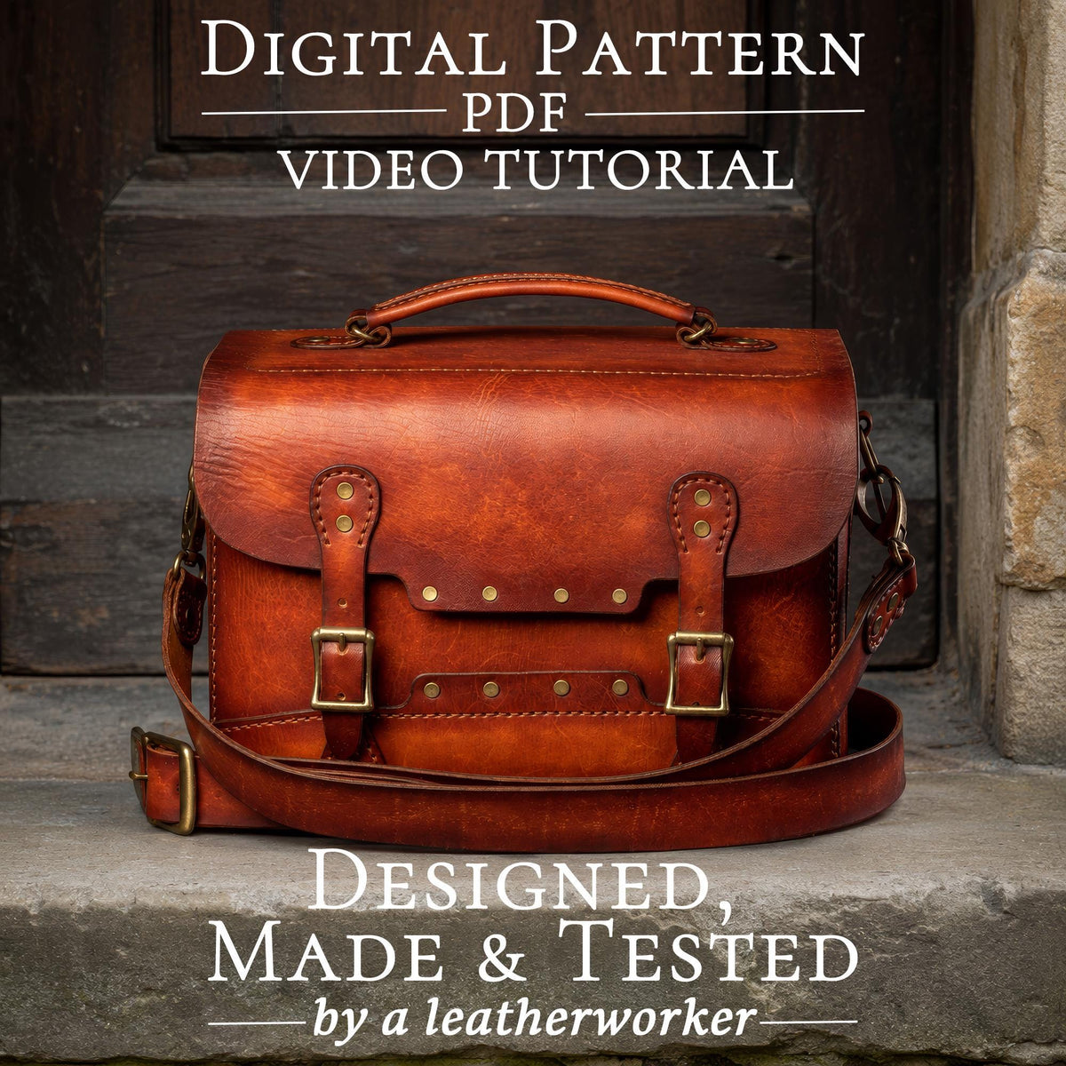Leather Camera Bag Pattern PDF, DSLR Camera Case Template, Vintage Photo Bag DIY