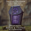 Coffin Bag Pattern PDF, Gothic Crossbody Bag Template