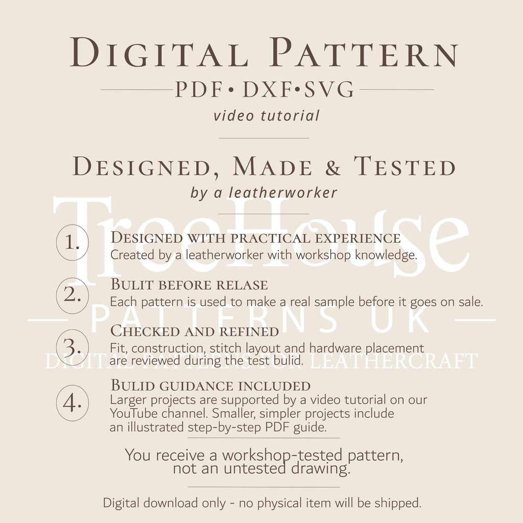 Crossbody Bag Pattern PDF, Leather Shoulder Bag Pattern DXF