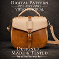 Crossbody Bag Pattern PDF, Leather Shoulder Bag Pattern DXF