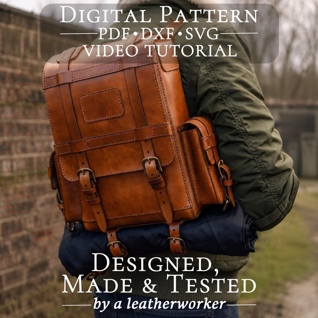 Military Backpack Leather Pattern: Rucksack PDF, DXF