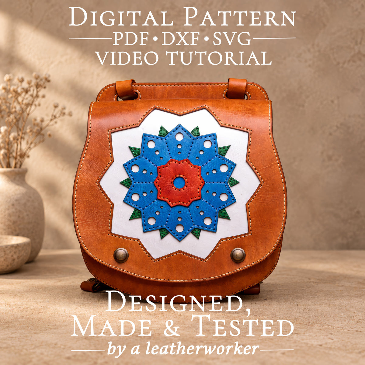 Leather Backpack Pattern – PDF & DXF Rucksack Template