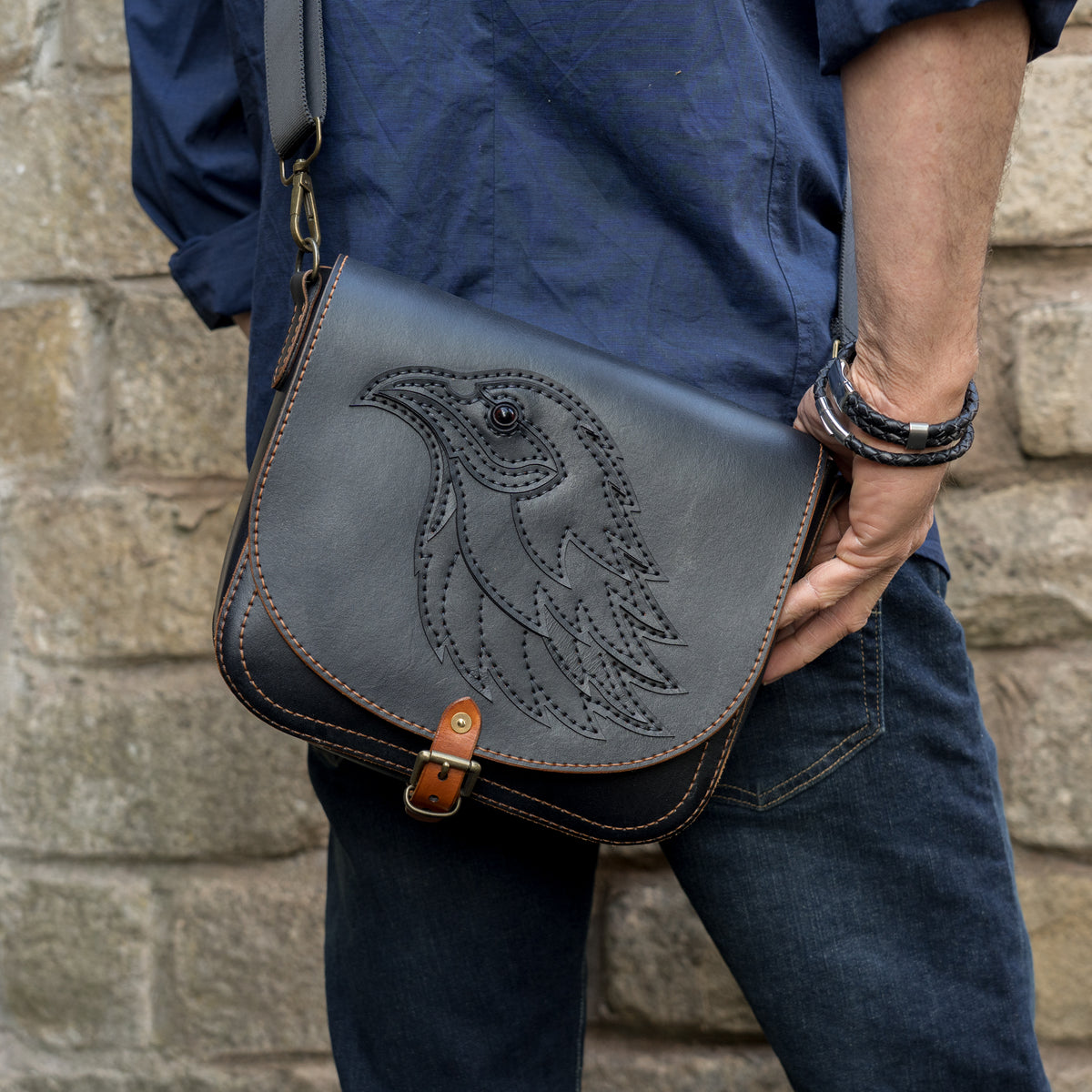 Leather Crossbody Bag Pattern – Raven PDF, DXF & SVG