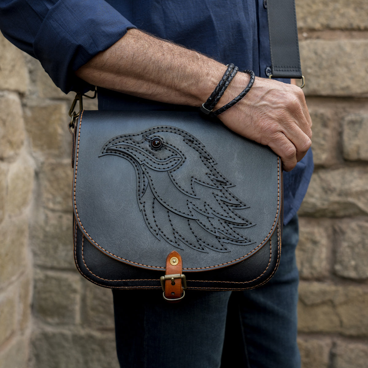 Leather Crossbody Bag Pattern – Raven PDF, DXF & SVG