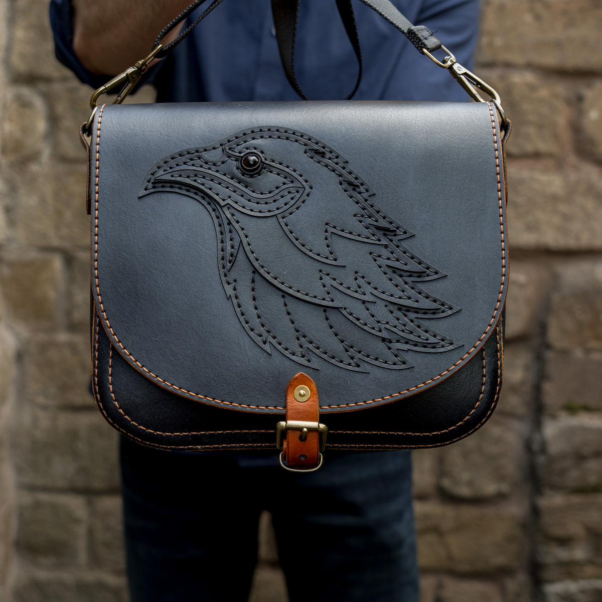 Leather Crossbody Bag Pattern – Raven PDF, DXF & SVG