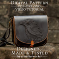 Leather Crossbody Bag Pattern – Raven PDF, DXF & SVG